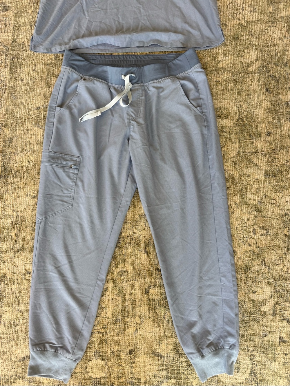 FIGS Vapor Light Blue Srub Set Nurse Medical XL Top Large Petite Bottoms 2 Piece - Picture 3 of 8